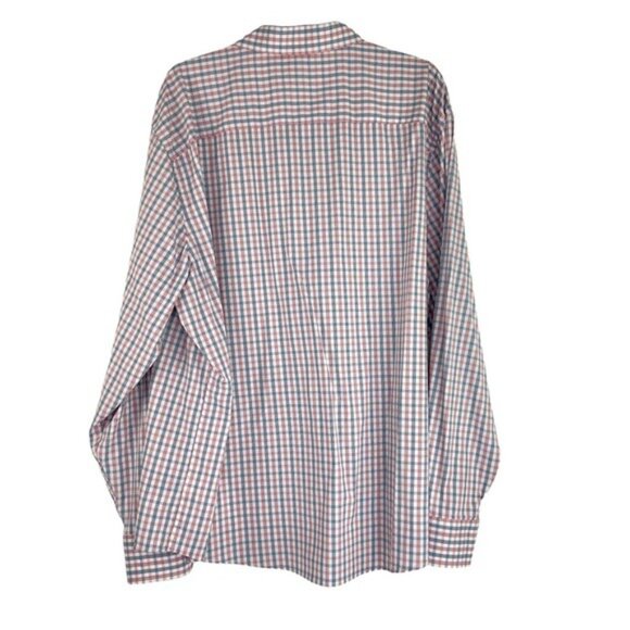 Untuckit Plaid Long Sleeve Button Down Shirt in Red, White, Blue - Picture 5 of 5